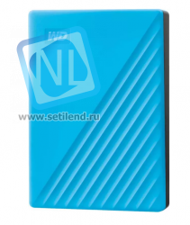 Жесткий диск WD Original USB 3.0 4Tb WDBPKJ0040BBL-WESN My Passport 2.5" голубой