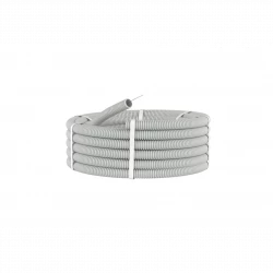 Труба гофрированная ПВХ гибкая тяжелая d16мм с протяжкой сер. (уп.100м) DKC 91516