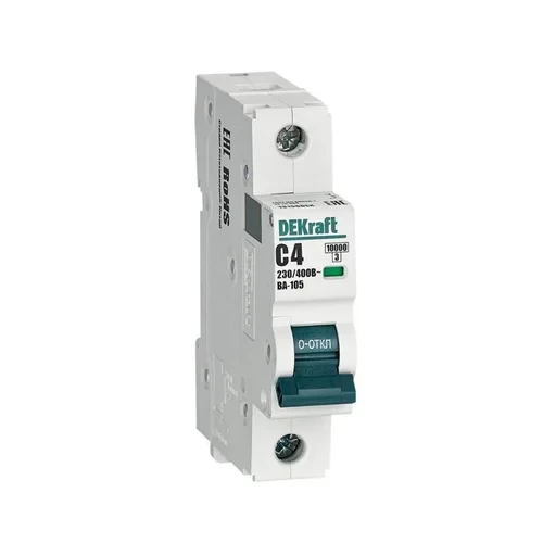 Выключатель автоматический модульный 1п C 4А 10кА ВА-105 DEKraft 13150DEK