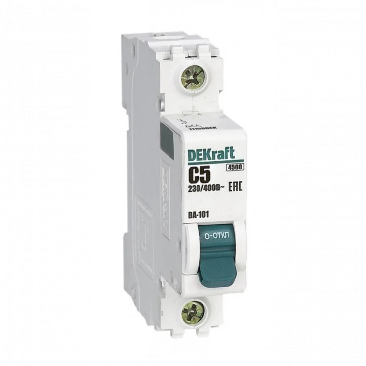 Выключатель автоматический модульный 1п C 5А 4.5кА ВА-101 DEKraft 11150DEK