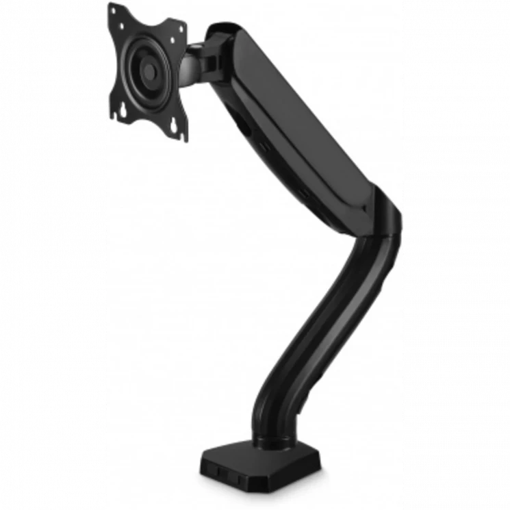 Кронштейн для мониторов ЖК Buro M1 черный 17"-27" макс.9кг крепление к столешнице поворот и наклон