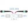 Патчкорд оптический MPO/UPC FF MM (50/125 OM4), 12 волокон, 2 метра (Cross)