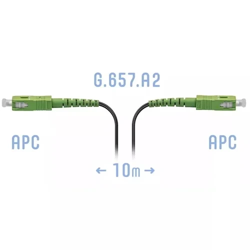 Патчкорд оптический FTTH SC/APC, кабель 604-04-01, 10 метров