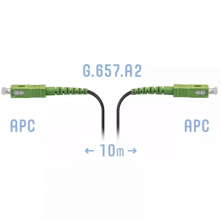 Патчкорд оптический FTTH SC/APC, кабель 604-02-01, 10 метров