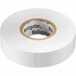 Изолента ПВХ 19мм (рул.20м) бел. NIT-A19-20/WH Navigator 71109