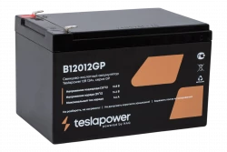 Свинцово-кислотный аккумулятор teslapower 12В 12Ач, серия GP