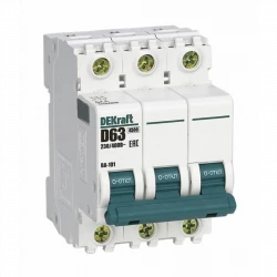 Выключатель автоматический модульный 3п D 63А 4.5кА ВА-101 DEKraft 11132DEK