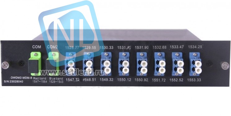Мультиплексор-Демультиплексор DWDM одноволоконный 8-канальный + TV канал 1550 в шасси