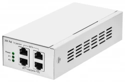 PoE инжектор неуправляемый PI-300-2, 2x10/100/1000BASE-T 802.3af&at, PoE бюджет 60Вт