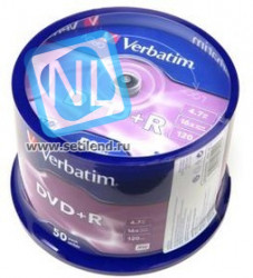 Verbatim 43550 DVD+R 4.7 GB 16x CB/50, Записываемый компакт-диск