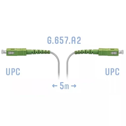Патчкорд оптический FTTH SC/APC, кабель 604-02-01W, 5 метров