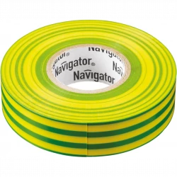 Изолента ПВХ 15мм (рул.20м) жел/зел. NIT-B15-20/YG Navigator 71108