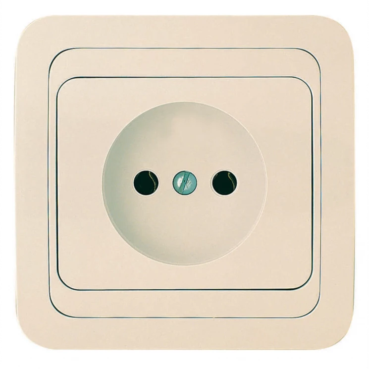 Розетка 1-м СП Mimoza 16А IP20 без заземл. керамика крем./крем. Makel 25002