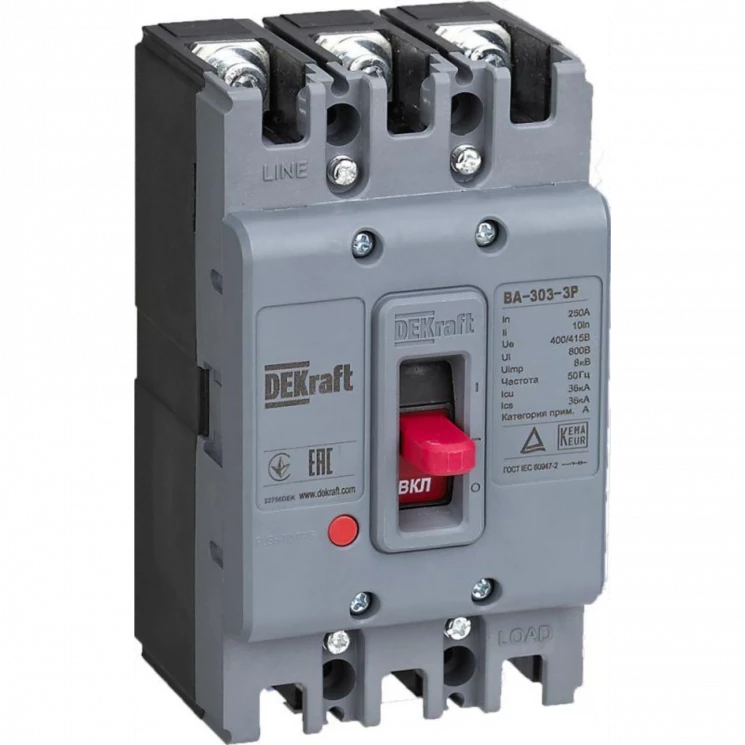 Выключатель автоматический 3п 160А 36кА ВА-303 DEKraft 22752DEK