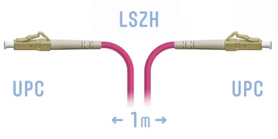 Патчкорд оптический LC/UPC-LC/UPC MM (OM4) 1 метр