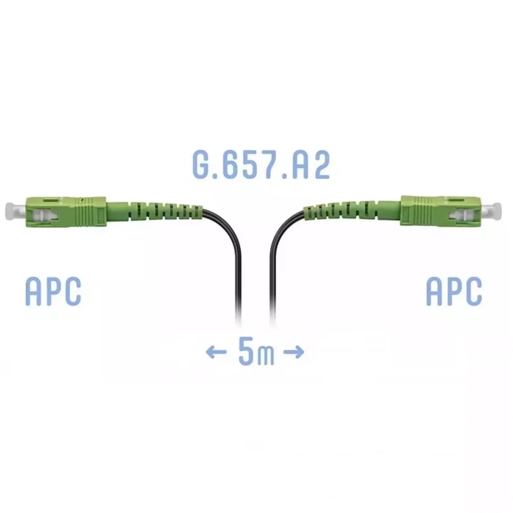 Патчкорд оптический FTTH SC/APC, кабель 604-04-01, 5 метров