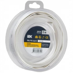 Трубка термоусадочная ТТУ нг-LS 12/6 бел. (уп.2м) IEK UDR12-012-006-002-K01-T