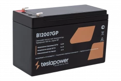 Свинцово-кислотный аккумулятор teslapower 12В 7Ач, серия GP