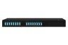 Кросс оптический 19" (ШКОС) укомплектованный на 32 LC порта, черный (комплект с розетками и пигтейлами)