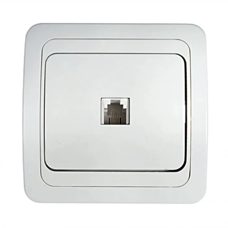 Розетка телефонная 1-м СП Classico 2034 16А IP20 бел. ASD / IN HOME 4690612000404