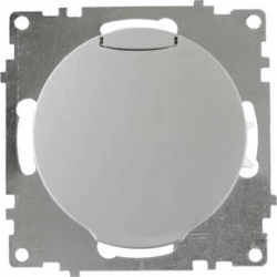 Розетка 1-м СП Florence 16А IP20 с заземл. винтов. контакты с крышкой механизм сер. (1E10501302) One