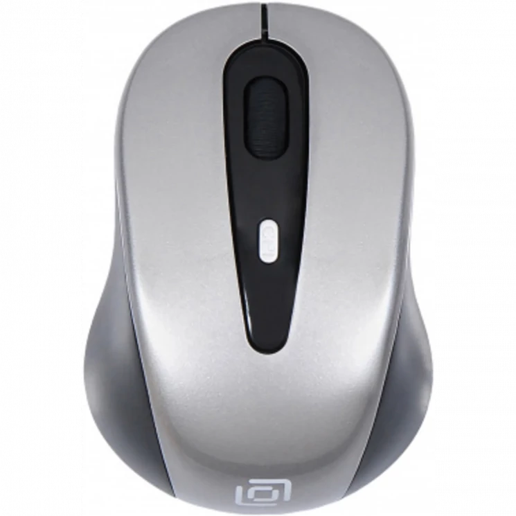 Мышь Оклик 435MW черный/серый оптическая (1600dpi) беспроводная USB для ноутбука (4but)