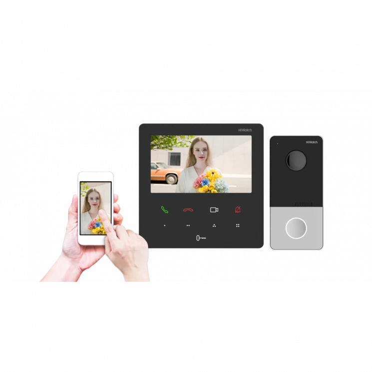 Комплект IP домофонии HiWatch DS-D200IKWF
