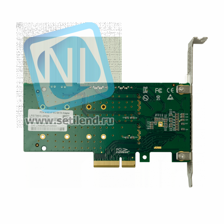 Переходной адаптер PCIe 2.0 x4 на 2xM.2 и 2xSATA