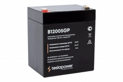 Свинцово-кислотный аккумулятор teslapower 12В 5Ач, серия GP