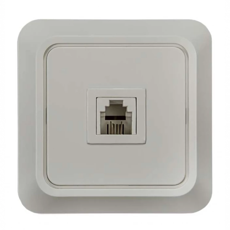 Розетка телефонная 1-м СП Bolleto 7034 16А IP20 бел. ASD / IN HOME 4690612000398