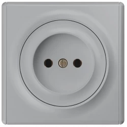 Розетка 1-м СП Florence 16А IP20 без заземл. винтов. контакты механизм сер. (1E10301302) OneKeyElect