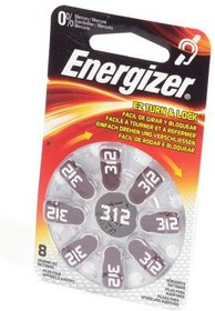 Energizer Zinc Air 312 BL8, Элемент питания