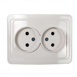 Розетка 2-м СП Classico 2102 16А IP20 бел. ASD / IN HOME 4680005959914