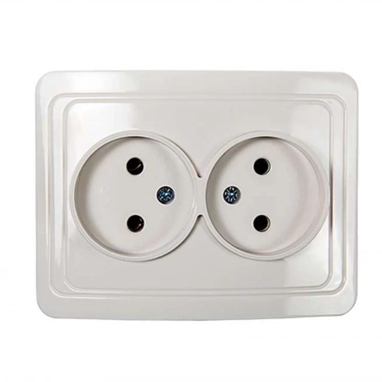 Розетка 2-м СП Classico 2102 16А IP20 бел. ASD / IN HOME 4680005959914