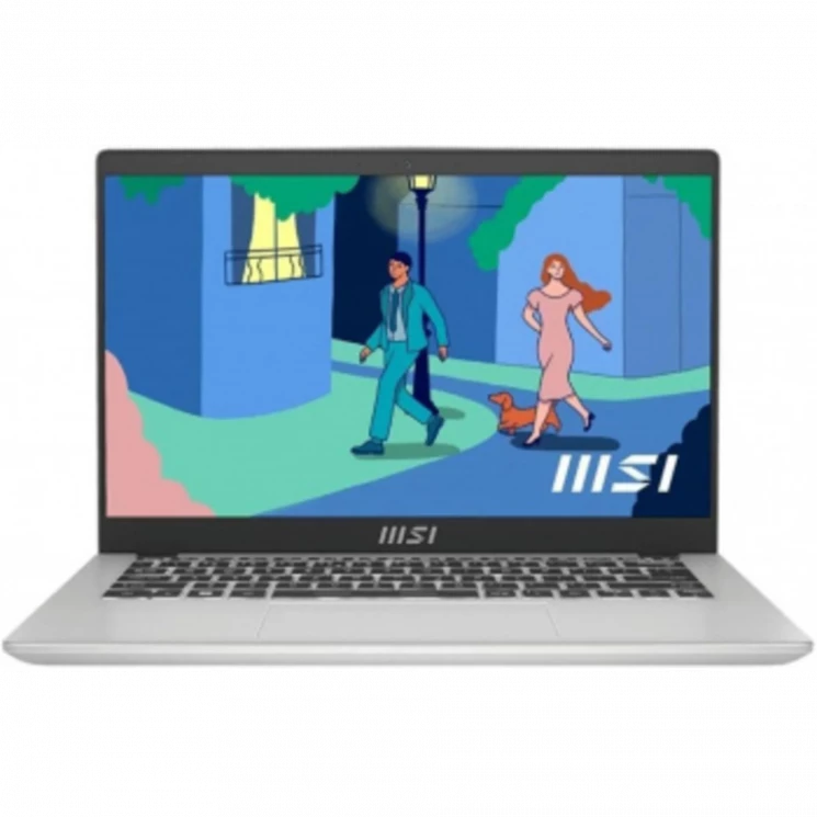 Ноутбук MSI Modern 14 C12M-239RU Core i5 1235U 8Gb SSD512Gb Intel Iris Xe graphics 14" IPS FHD Windows 11 Home silver WiFi BT Cam (9S7-14J111-239)