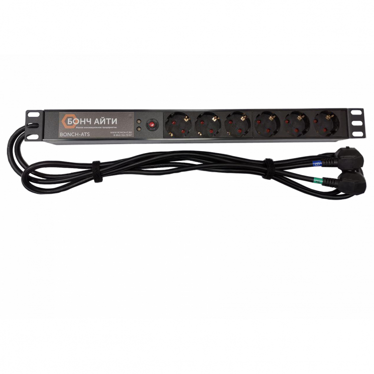 Блок розеток с АВР BONCH-ATS/PDU 8A-6S-S/S