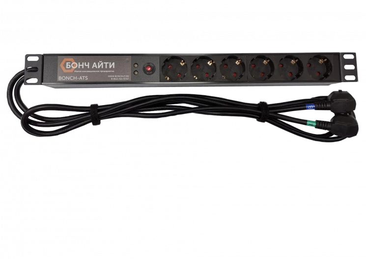 Блок розеток с АВР BONCH-ATS/PDU 8A-6S-S/S