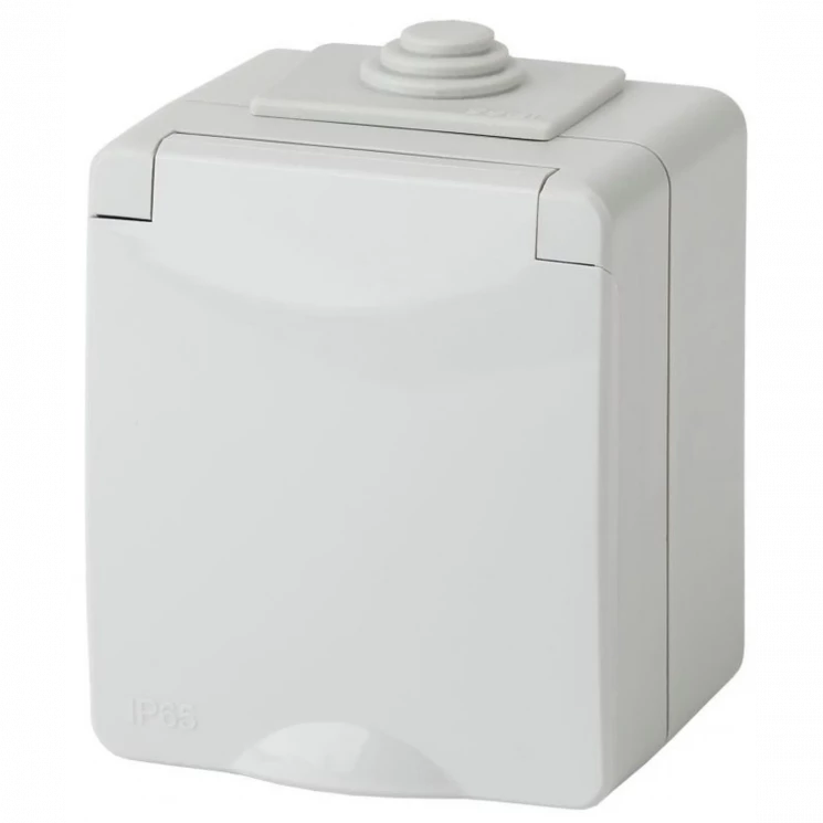 Розетка 1-м ОП Эра Эксперт 11-2601-03 16А IP65 250В 2P+E сер. Эра Б0035988