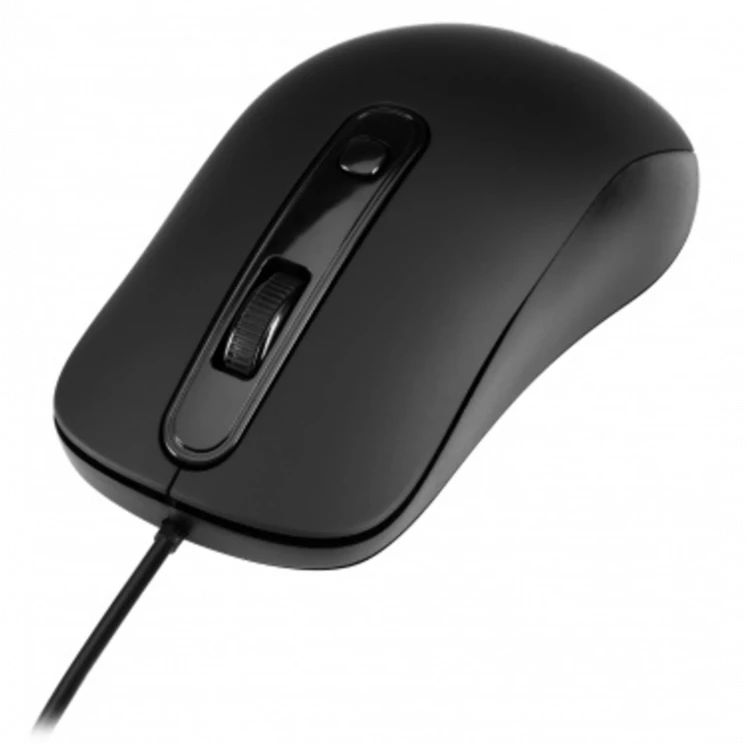 Мышь Оклик 155M черный оптическая (1600dpi) USB (4but)