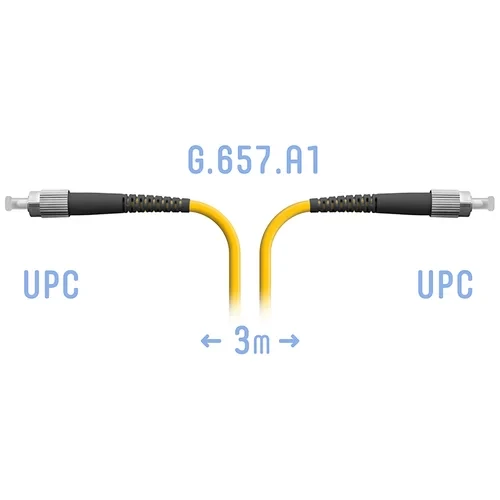 Патчкорд оптический B-Optix FC/UPC SM G.657.A1 3 метра