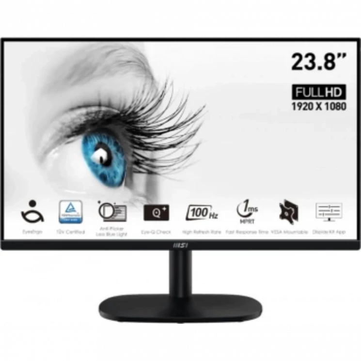 Монитор MSI 23.8" Pro MP245V черный VA LED 4ms 16:9 HDMI матовая 300cd 178гр/178гр 1920x1080 100Hz V