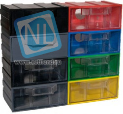 К1 прозрачный, Ячейки, цветной корпус прозрачный контейнер, 131х107х57мм