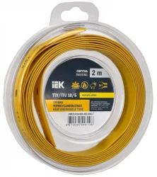 Трубка термоусадочная ТТУ нг-LS 10/5 желт. (уп.2м) IEK UDR12-010-005-002-K05-T
