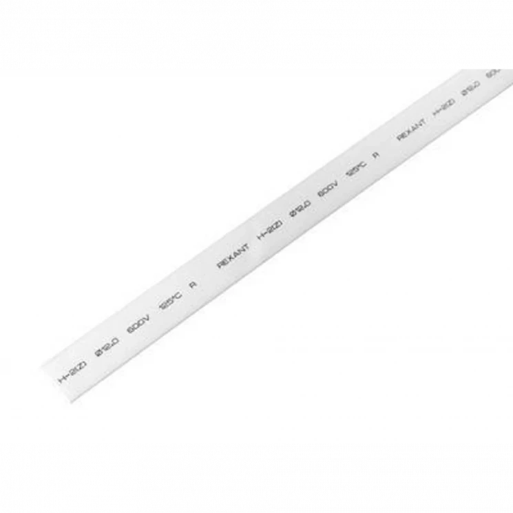 Трубка термоусадочная 12.0/6.0 1м бел. REXANT 21-2001