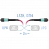 Патчкорд оптический MPO/UPC FF MM (50/125 OM4), 12 волокон, 3 метра (Cross)
