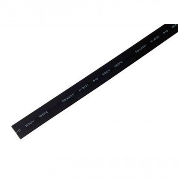 Трубка термоусадочная 10.0/5.0 1м черн. Rexant 21-0008