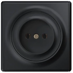 Розетка 1-м СП Florence 16А IP20 без заземл. винтов. клеммы механизм черн. (1E10301303) OneKeyElectr