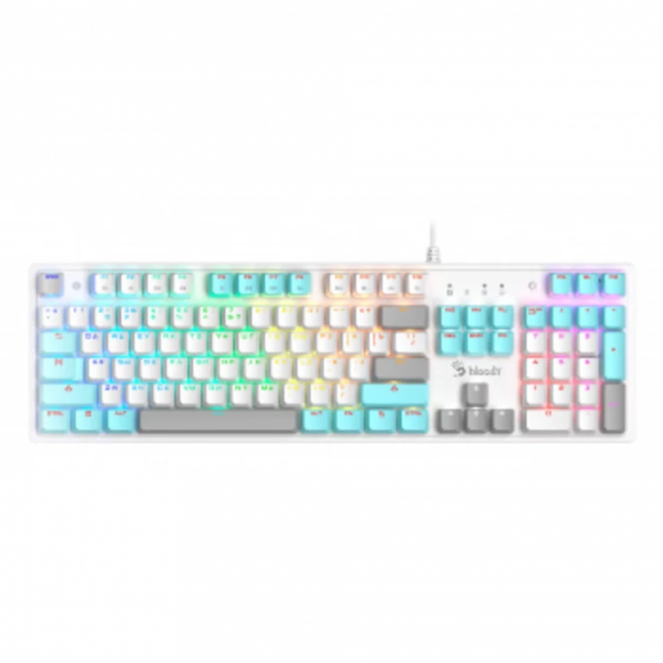 Клавиатура A4Tech Bloody S510N механическая белый USB for gamer LED (S510N (ICY WHITE ))