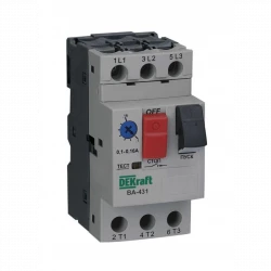Выключатель автоматический для защиты двигателя 3п 0.63-1.0А 100кА ВА-431 DEKraft 21224DEK
