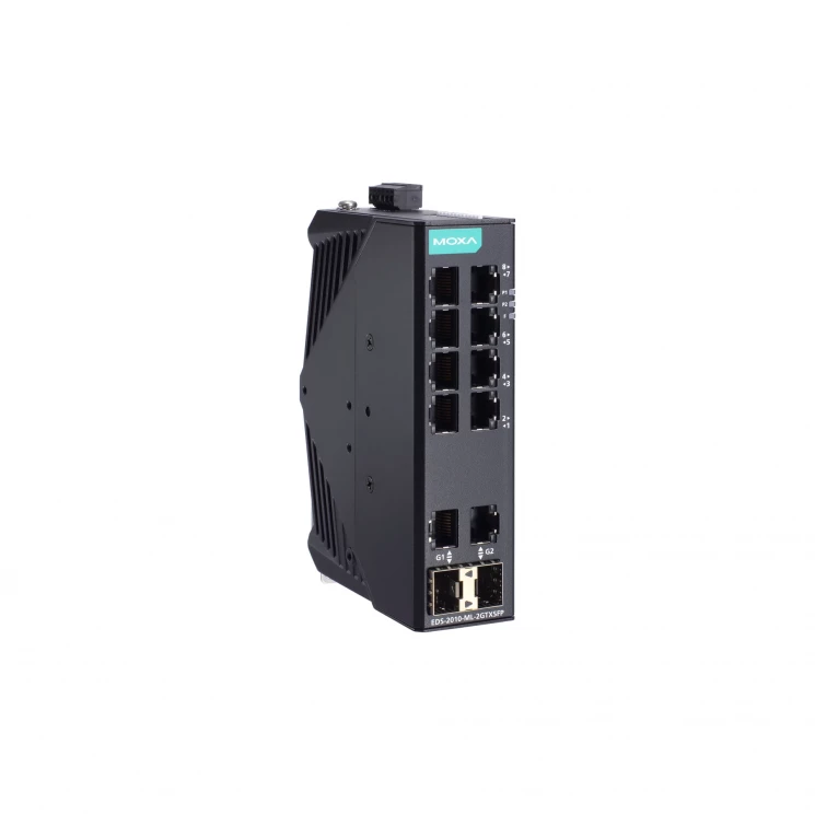 Неуправляемый коммутатор EDS-2010-ML-2GTXSFP-T, 8 х 10/100BaseT(X), 2 x 10/100/1000BaseT(X) или 100/1000BaseSFP, с расширенным диапазоном температур